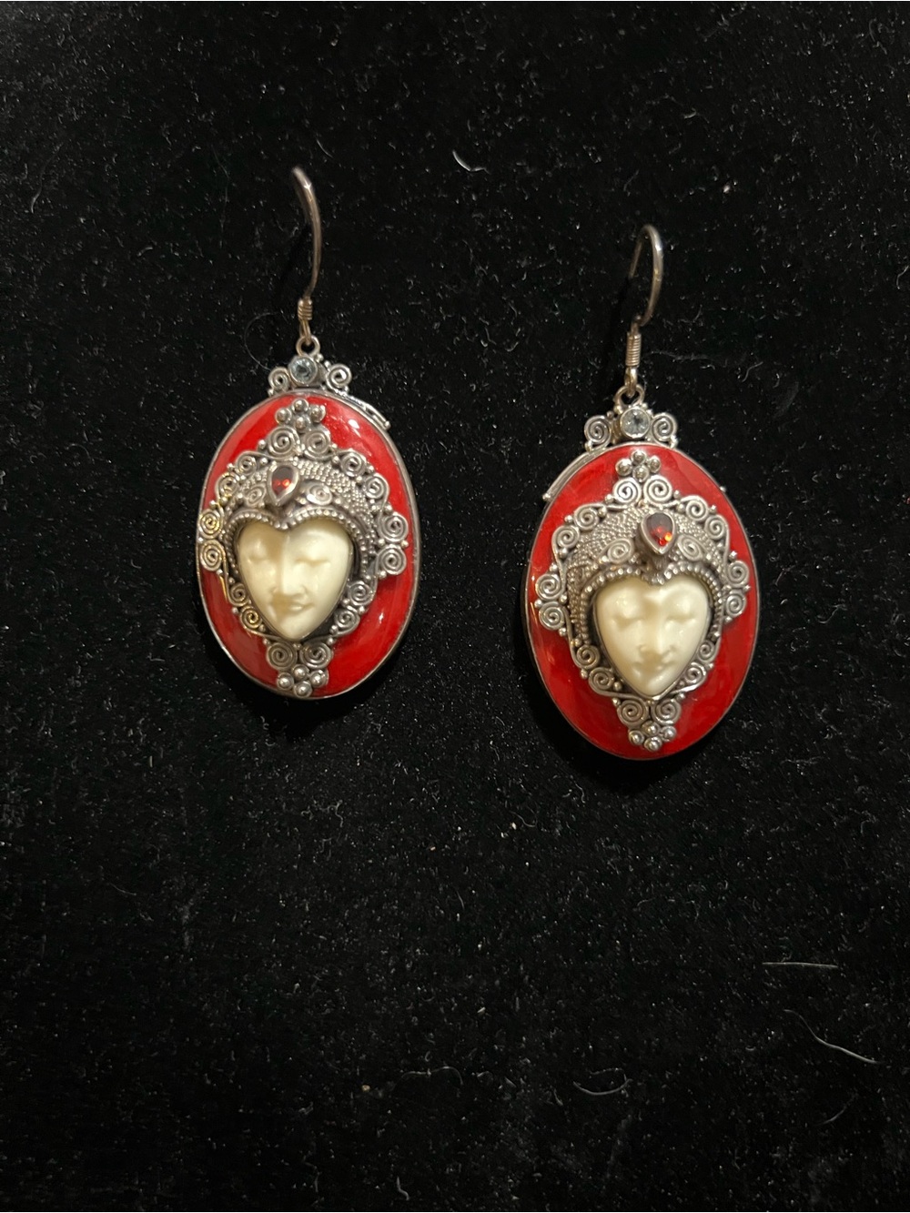 Vintage Sterling Silver Earrings - Picture 2 of 7